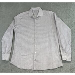 Umberto Carro Italy Positano Multicolor Geometric Print Casual Shirt Men 17/43